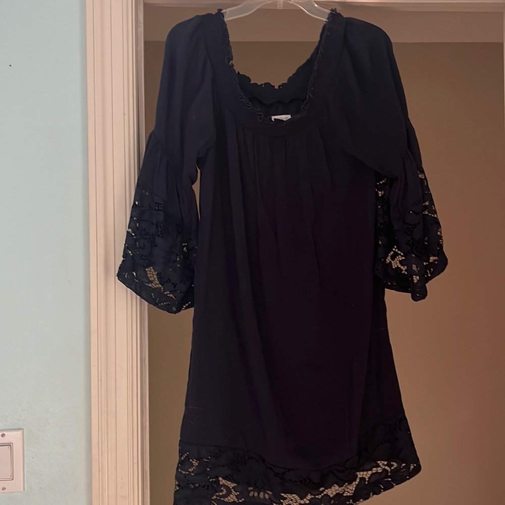 **LAST CHANCE** Off the should navy dress
